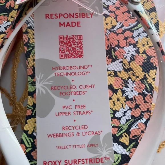NWT Roxy Portofino Floral Flip Flops Women’s 9 - Picture 5 of 7